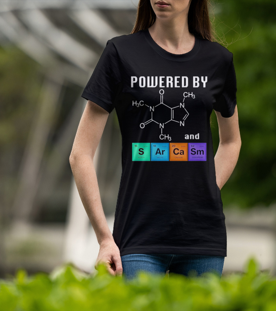 Powered By Caffeine And Sarcasm Elements T-Shirt