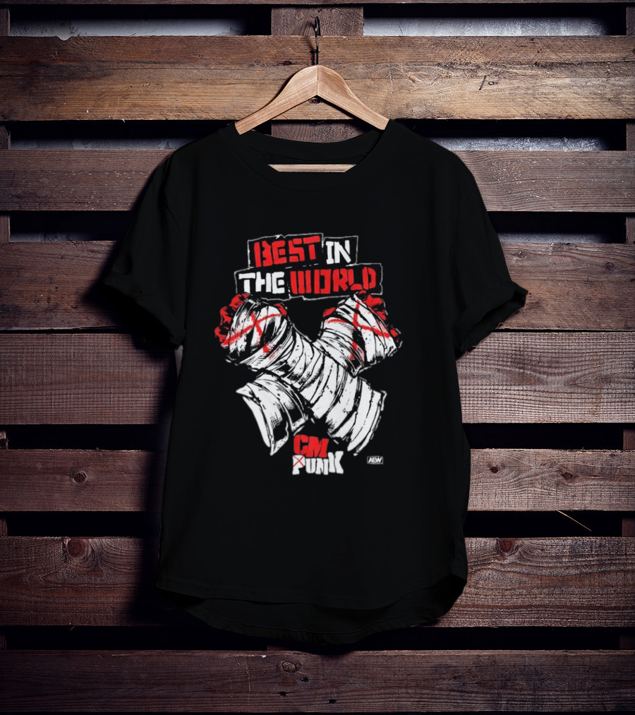 Best In The World CM Punk AEW Arms T-Shirt