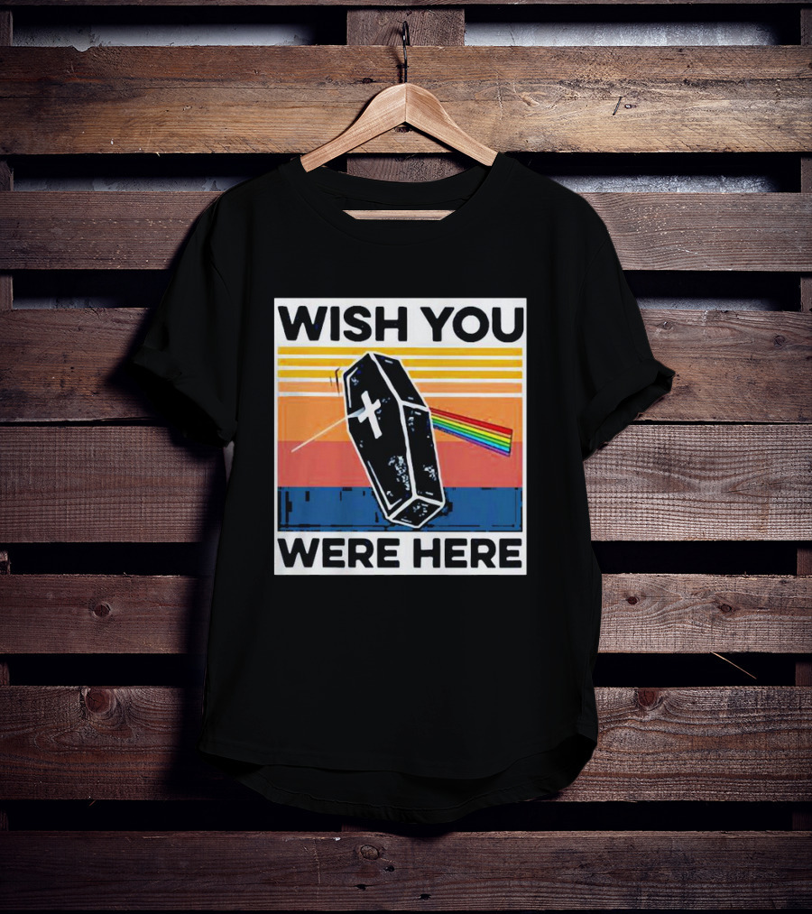Coffin Wish You Were Here Vintage Rainbow Prism T-Shirt