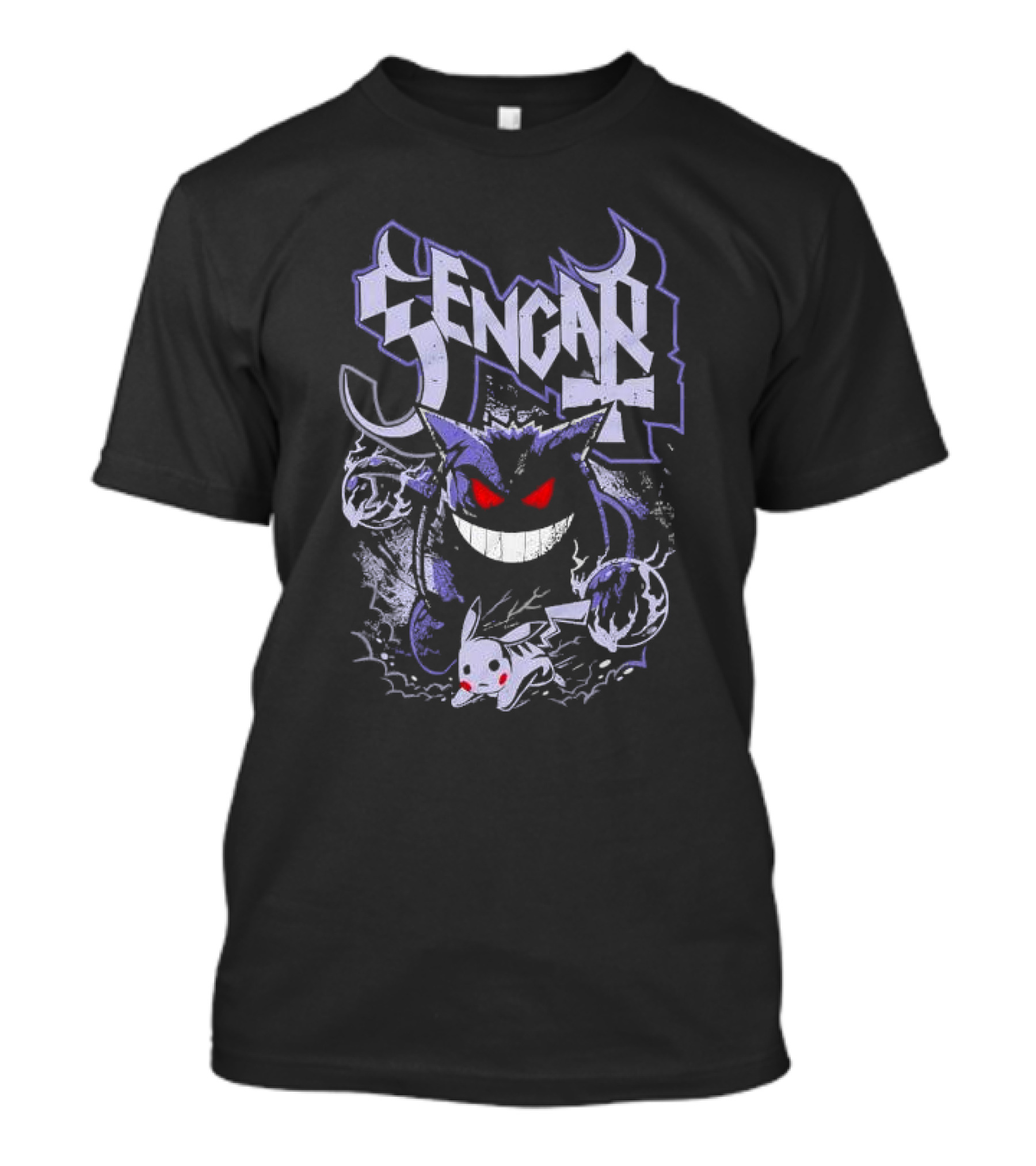 Gengar The Shadow Ghost With Pikachu T-Shirt
