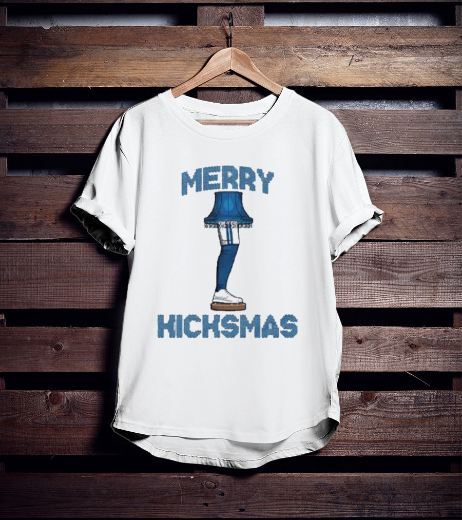 Merry Kicksmas Detroit Lions Leg Lamp Football Humor T-Shirt