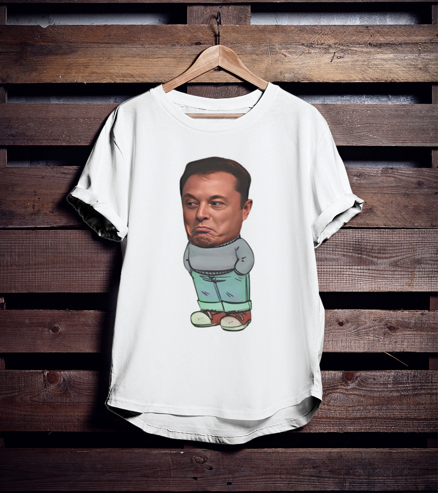 Musk Chill Guy Cartoon Style Humor Character T-Shirt