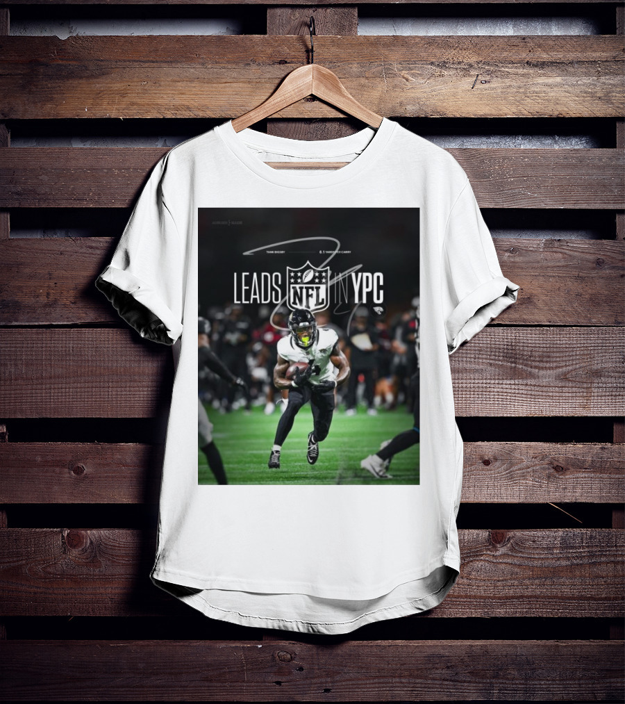 Tank Bigsby Jacksonville Jaguars NFL Leads YPC Signature Football Action T-Shirt