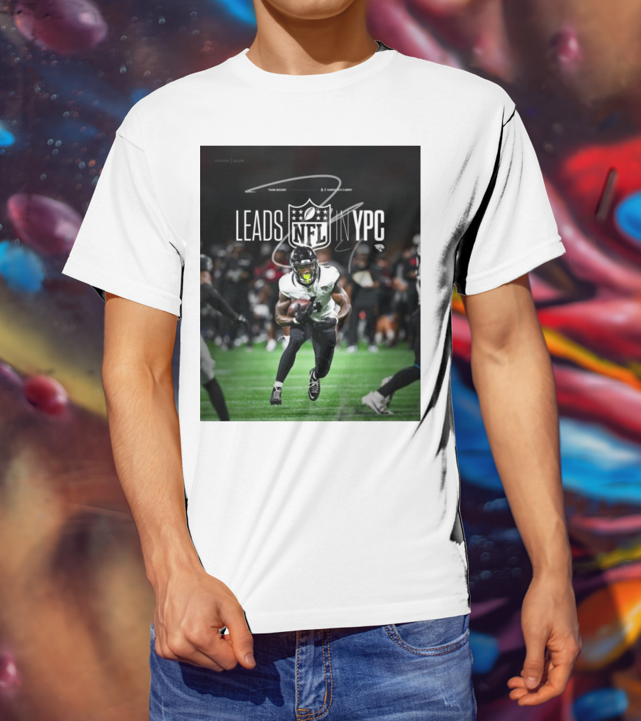Tank Bigsby Jacksonville Jaguars NFL Leads YPC Signature Football Action T-Shirt