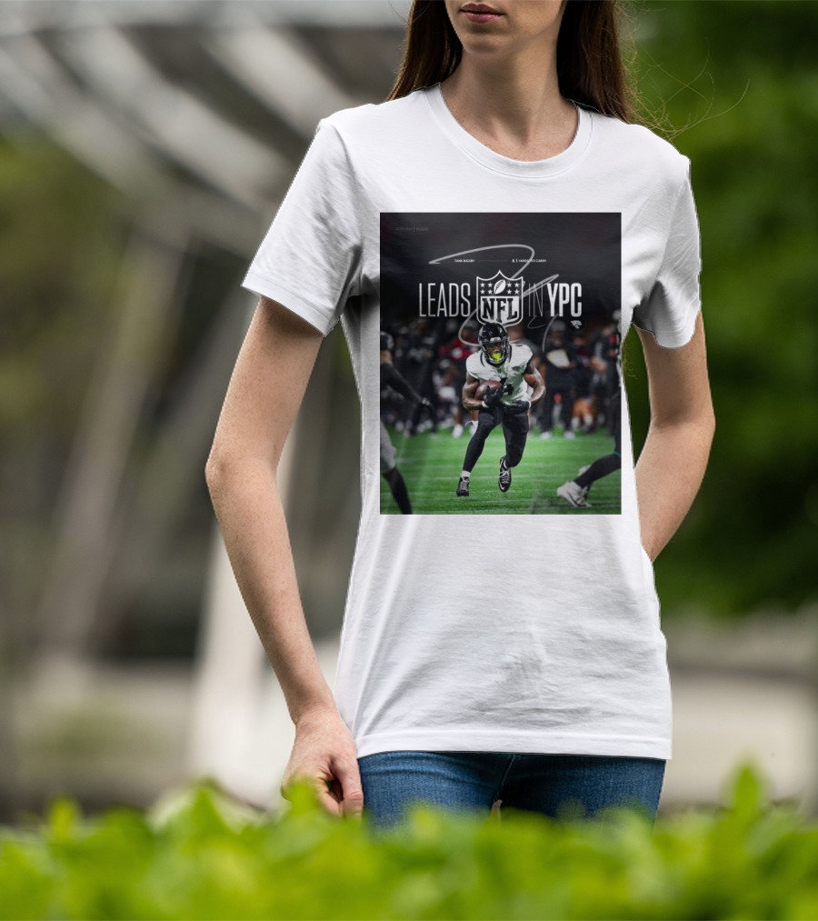 Tank Bigsby Jacksonville Jaguars NFL Leads YPC Signature Football Action T-Shirt