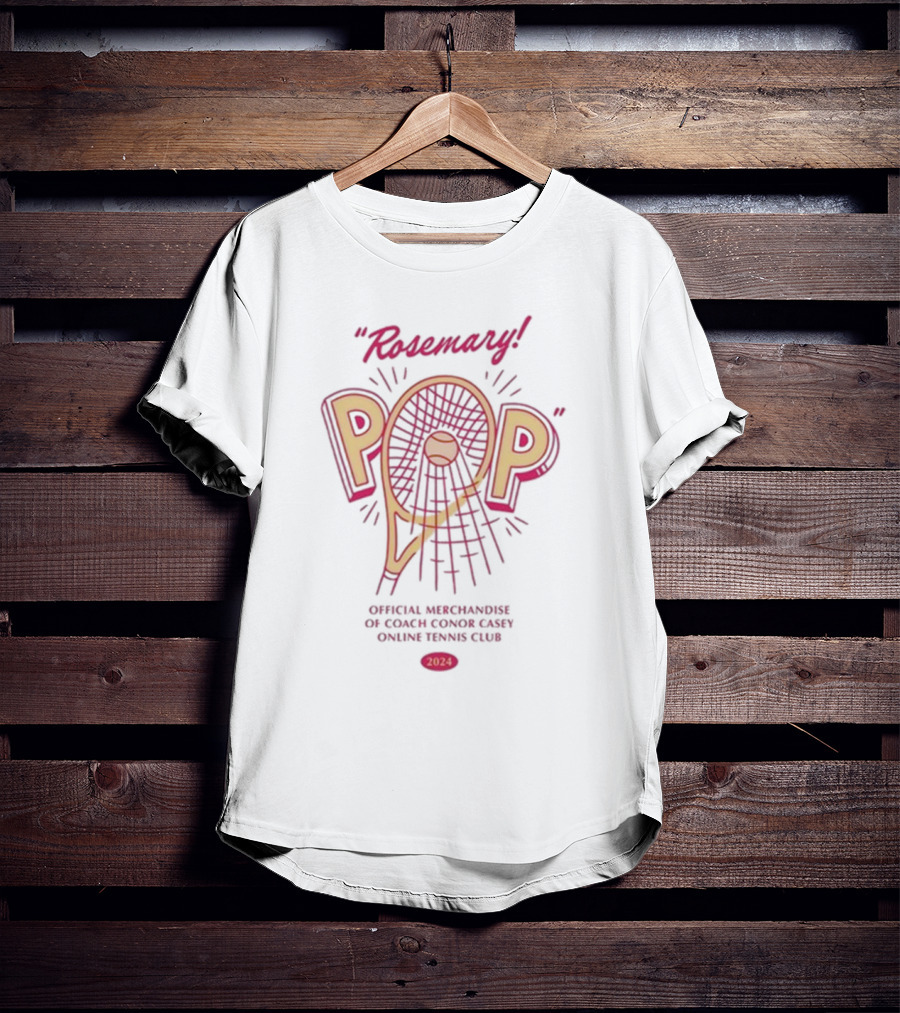 Rosemary Pop Official Merchandise Coach Conor Casey Online Tennis Club T-Shirt