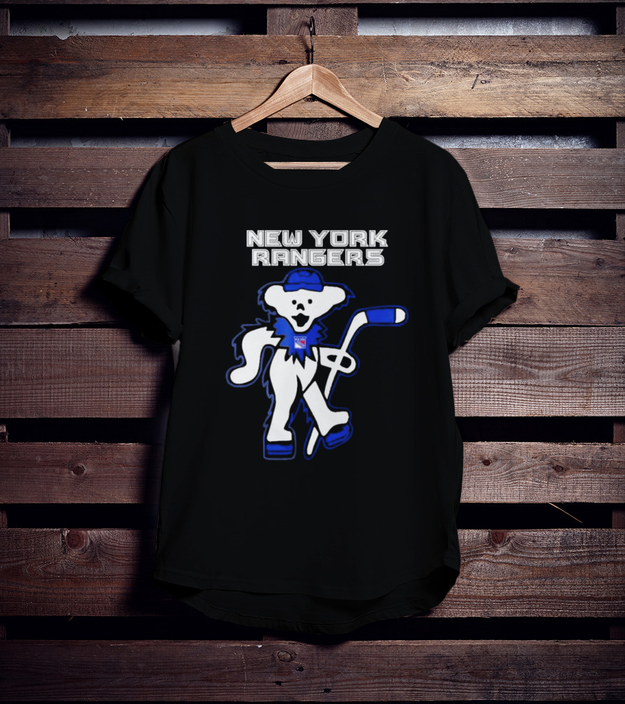 New York Rangers Grateful Dead Dancing Bear Hockey T-Shirt