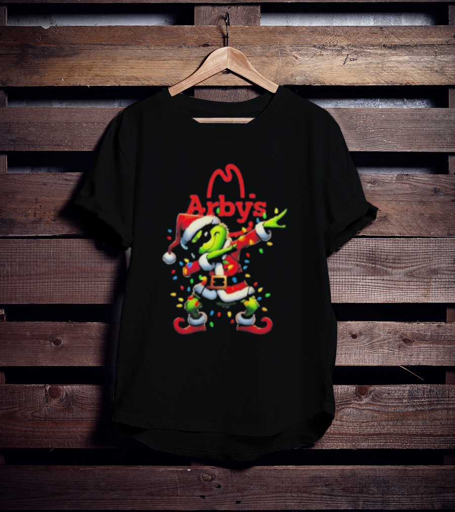 Santa Grinch Dabbing Arby’s Christmas T-Shirt