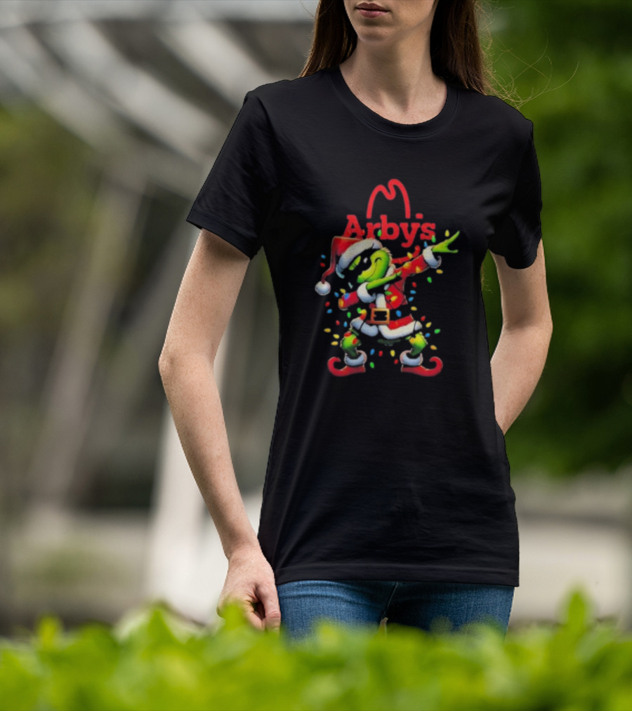 Santa Grinch Dabbing Arby’s Christmas T-Shirt