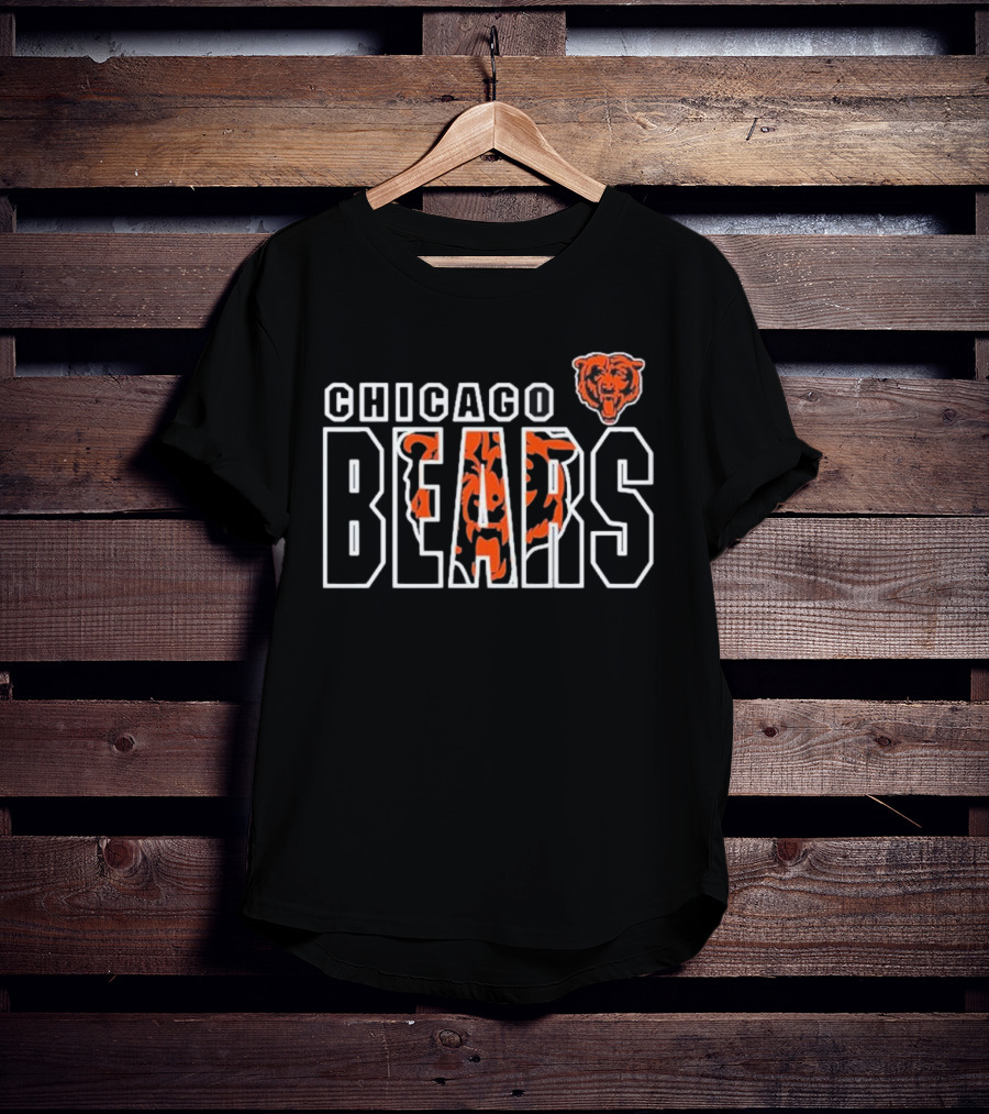 Chicago Bears Youth NFL Properties Double Logo Bear Head T-Shirt