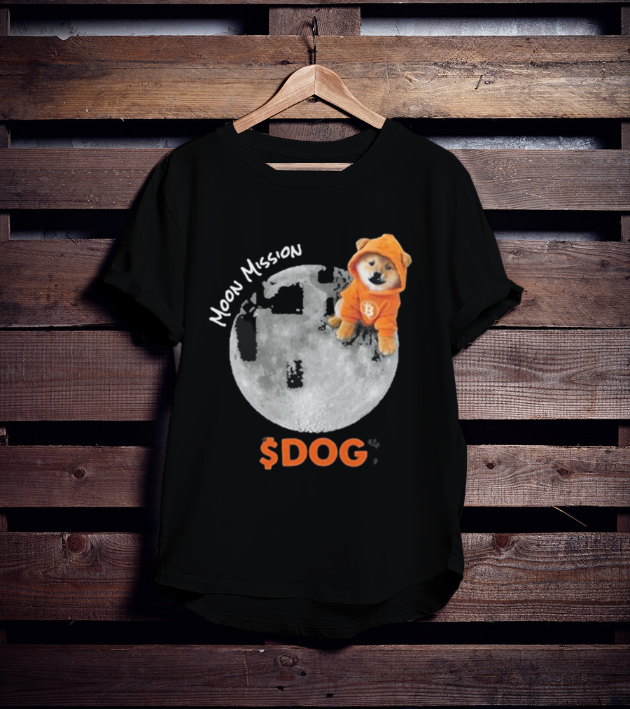 Moon Mission $DOG Dogecoin Bitcoin Shiba Inu T-Shirt
