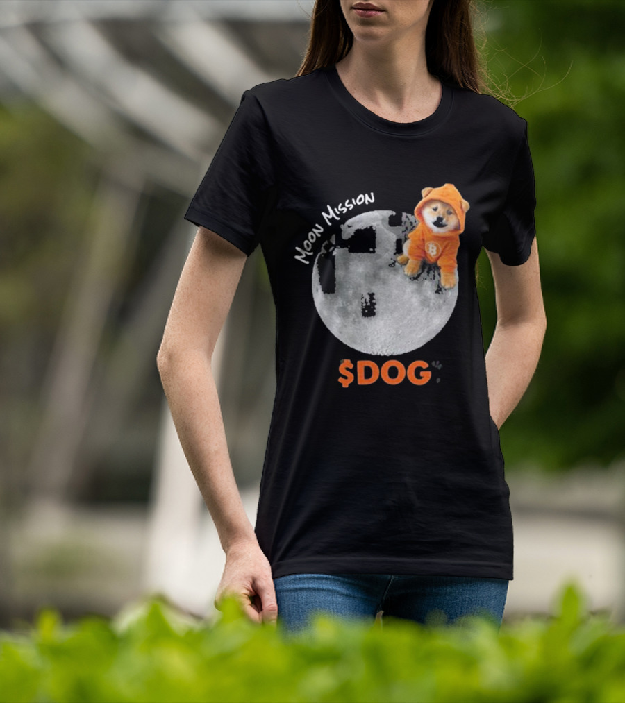 Moon Mission $DOG Dogecoin Bitcoin Shiba Inu T-Shirt