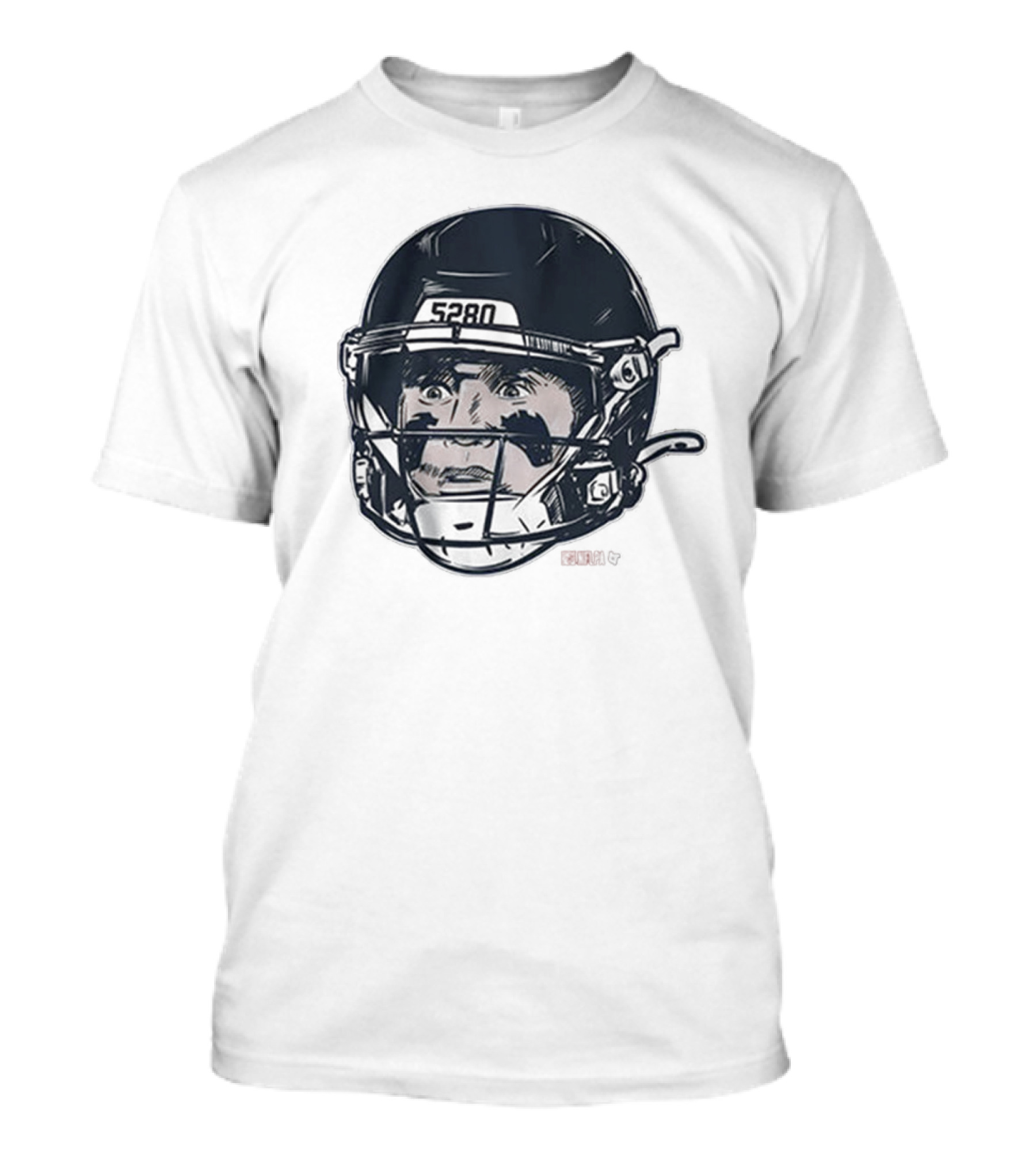 5280 Denver Broncos Crazy Eyes NFL Football Bo Nix Painting T-Shirt