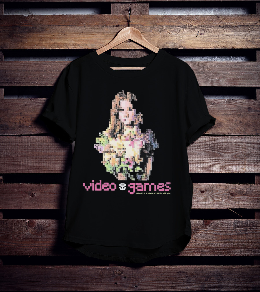 Video Games Heaven Is A Place On Earth With 8-Bit Pixel Art Girl T-Shirt
