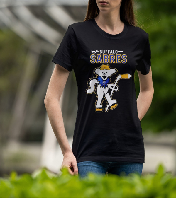 Buffalo Sabres Grateful Dead Dancing Bear Hockey T-Shirt
