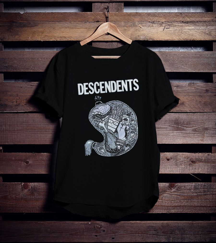 DESCENDENTS Hypercaffium Spazzinate Funny Stomach Graphic T-Shirt