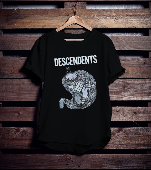 DESCENDENTS Hypercaffium Spazzinate Funny Stomach Graphic T-Shirt
