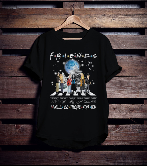 Friends Christmas Abby Road Signatures I Will Be There For You T-Shirt