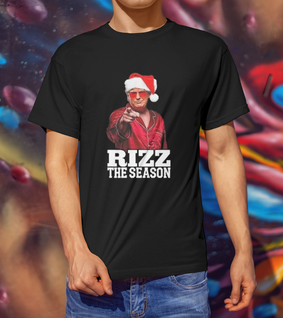 Rizz The Season Santa Christmas Pajama T-Shirt