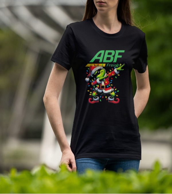 ABF Freight Santa Grinch Dabbing Merry Christmas T-Shirt