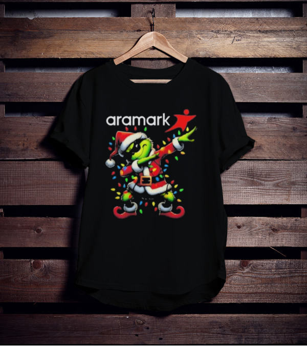 Aramark Santa Grinch Dabbing Christmas T-Shirt