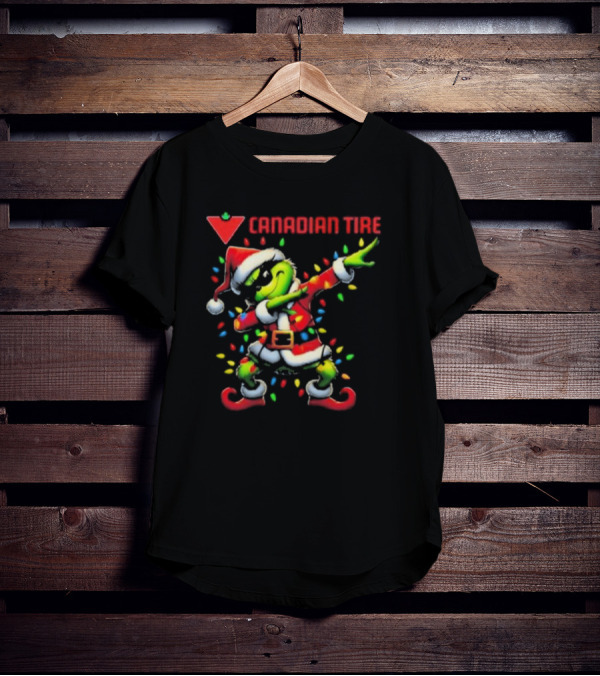 Canadian Tire Santa Grinch Dabbing Merry Christmas T-Shirt