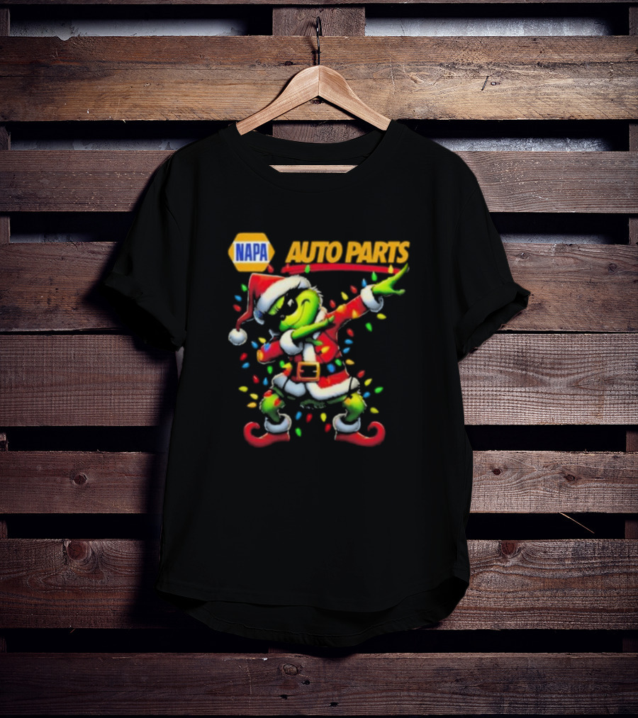 NAPA Auto Parts Santa Grinch Dabbing Christmas T-Shirt