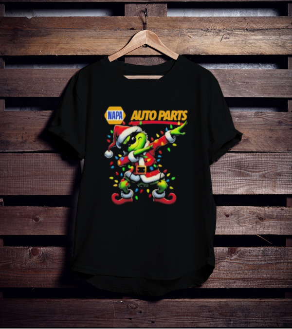 NAPA Auto Parts Santa Grinch Dabbing Christmas T-Shirt