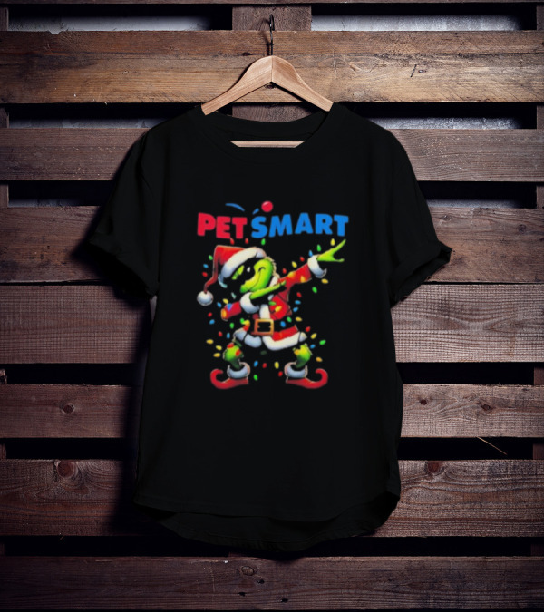PetSmart Santa Grinch Dabbing Christmas T-Shirt