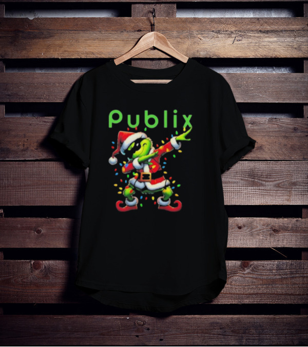Publix Santa Grinch Dabbing Merry Christmas T-Shirt