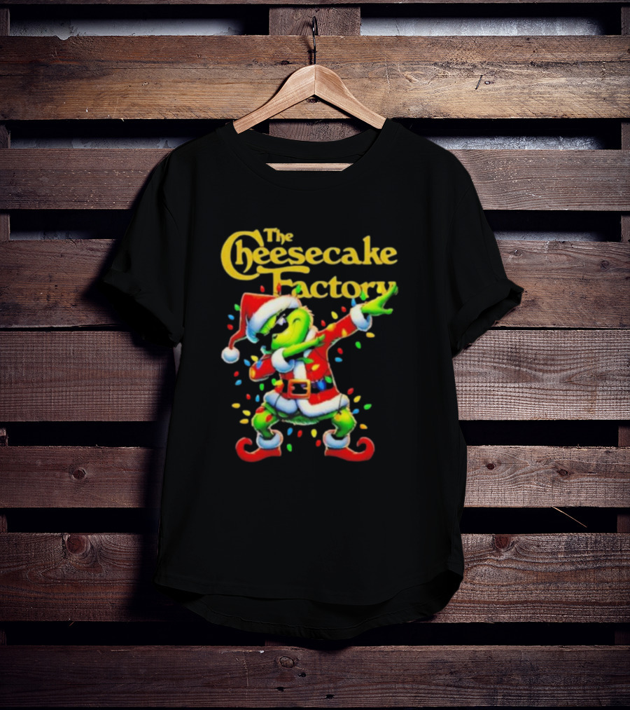 The Cheesecake Factory Santa Grinch Dabbing Merry Christmas T-Shirt