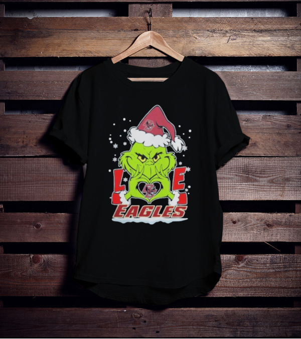 The Grinch Love Boston College Eagles Christmas Football T-Shirt