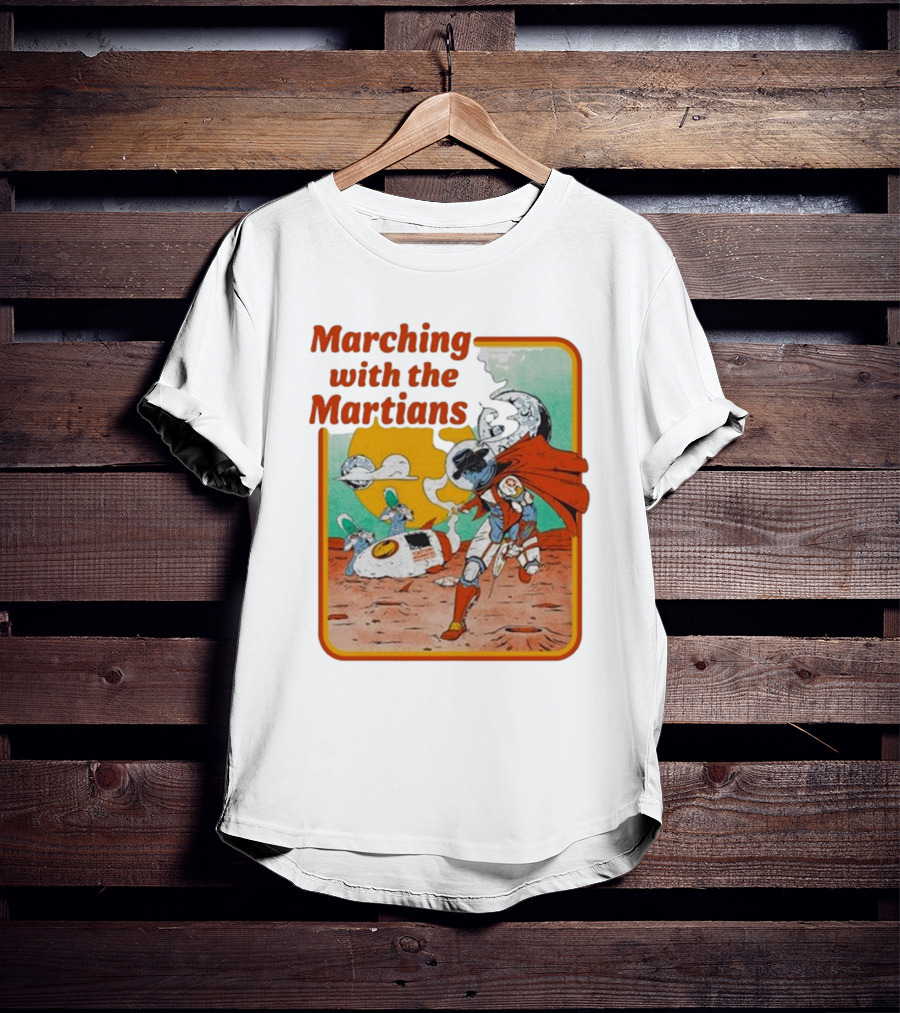 Marching With The Martians Dexter And The Moonrocks Retro Sci-Fi Adventure T-Shirt