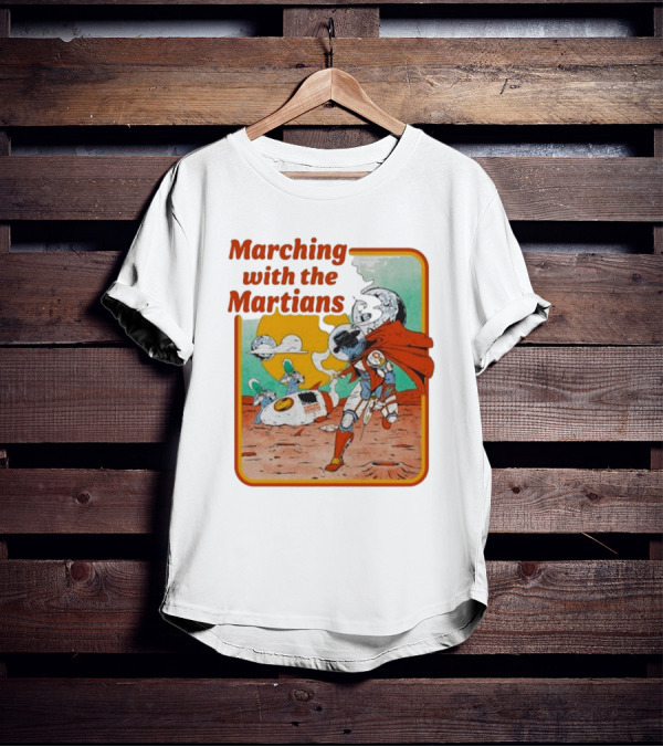 Marching With The Martians Dexter And The Moonrocks Retro Sci-Fi Adventure T-Shirt