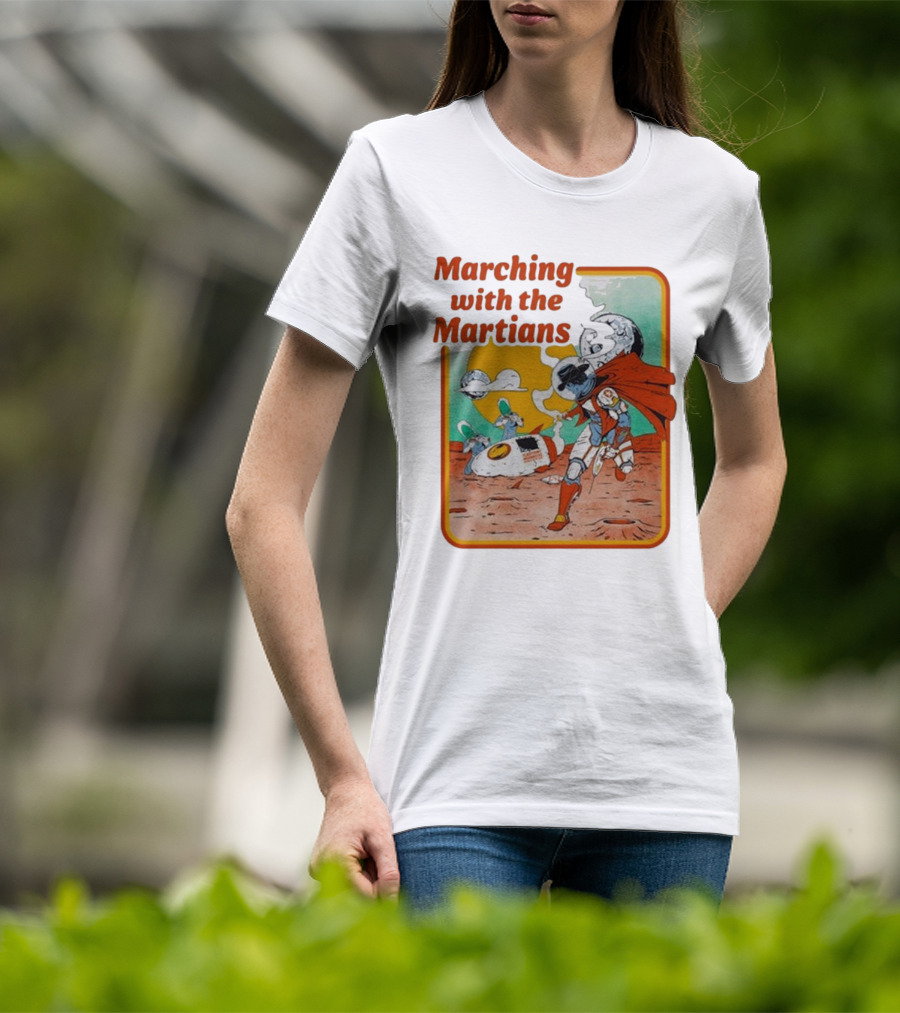 Marching With The Martians Dexter And The Moonrocks Retro Sci-Fi Adventure T-Shirt