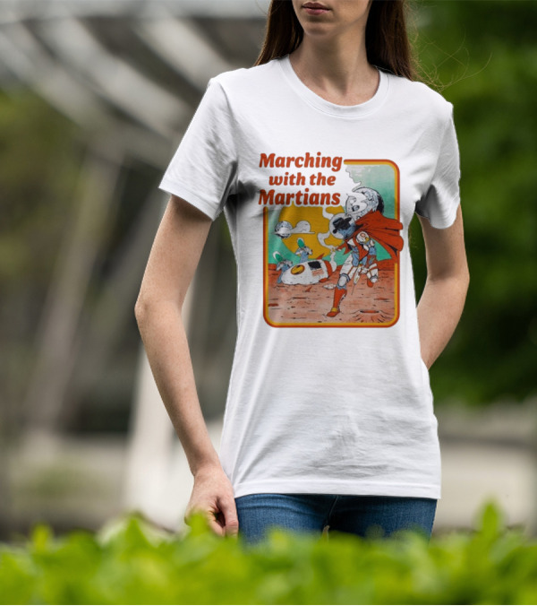 Marching With The Martians Dexter And The Moonrocks Retro Sci-Fi Adventure T-Shirt