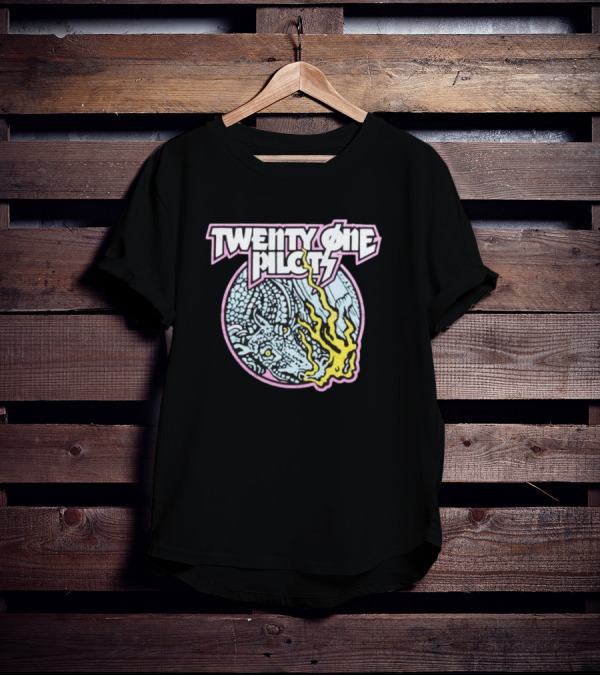 Twenty One Pilots Fire Breathing Dragon Circle T-Shirt