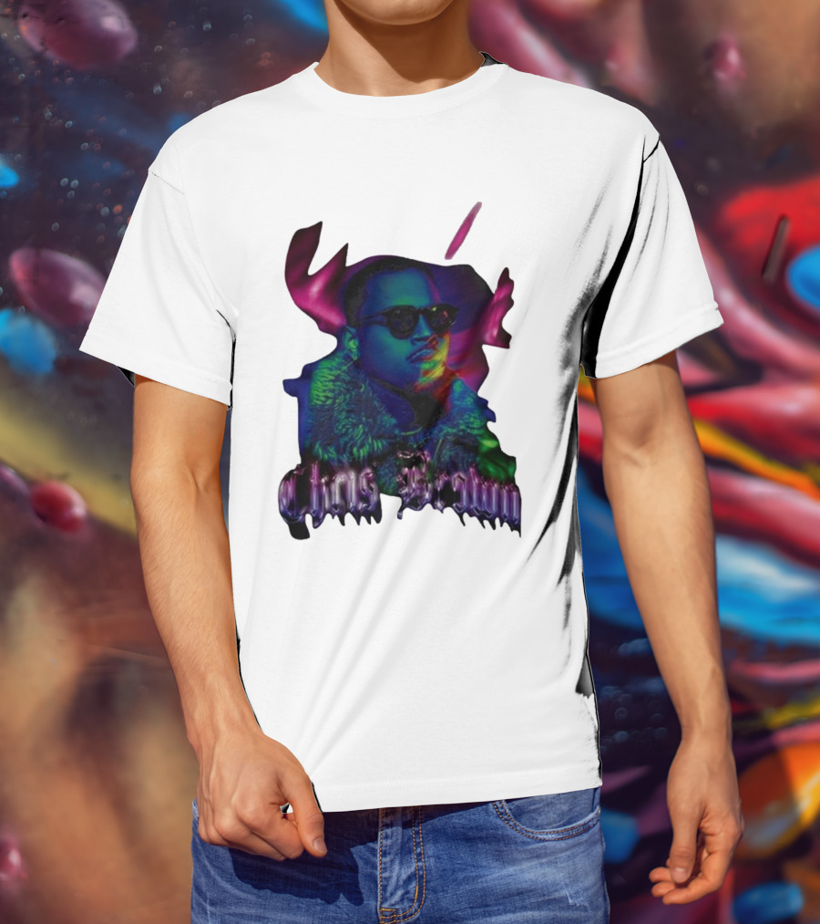 Chris Brown Psychedelic Northern Lights T-Shirt