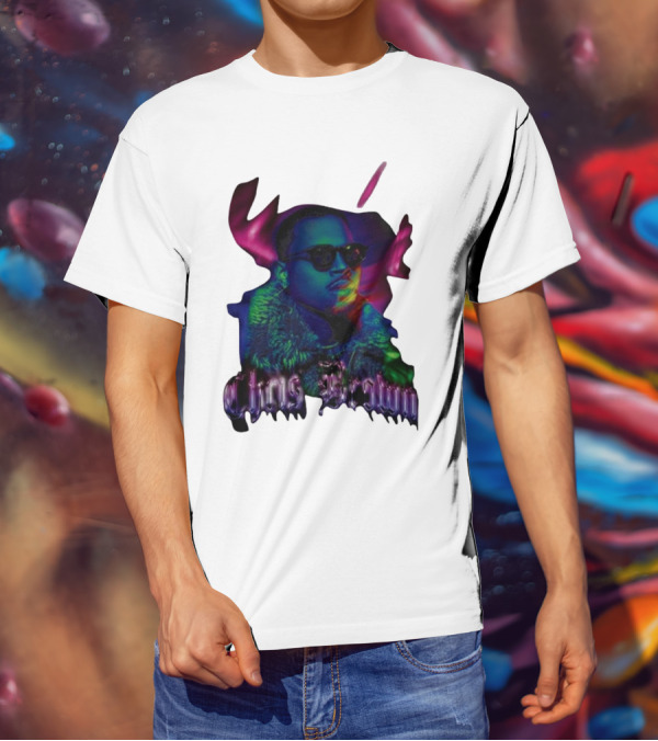 Chris Brown Psychedelic Northern Lights T-Shirt