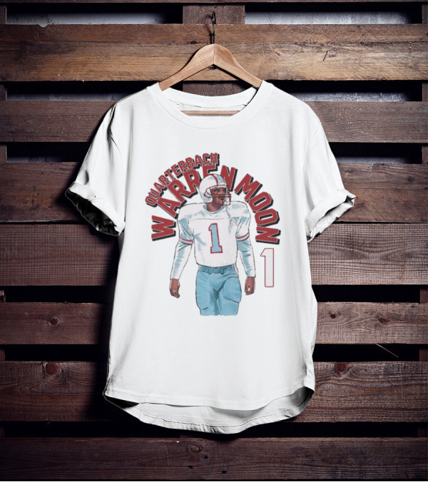 Warren Moon Quarterback Houston Oilers Number 1 T-Shirt