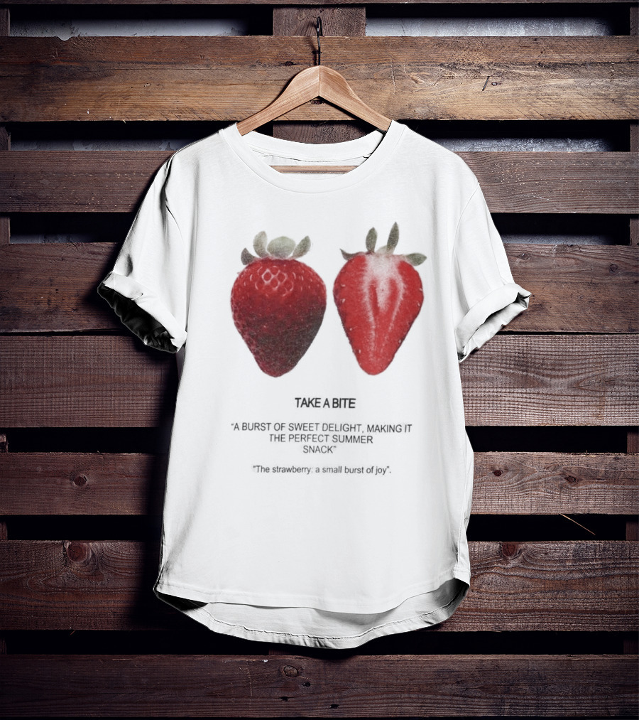 Take A Bite A Burst Of Sweet Delight The Perfect Summer Snack Strawberry T-Shirt