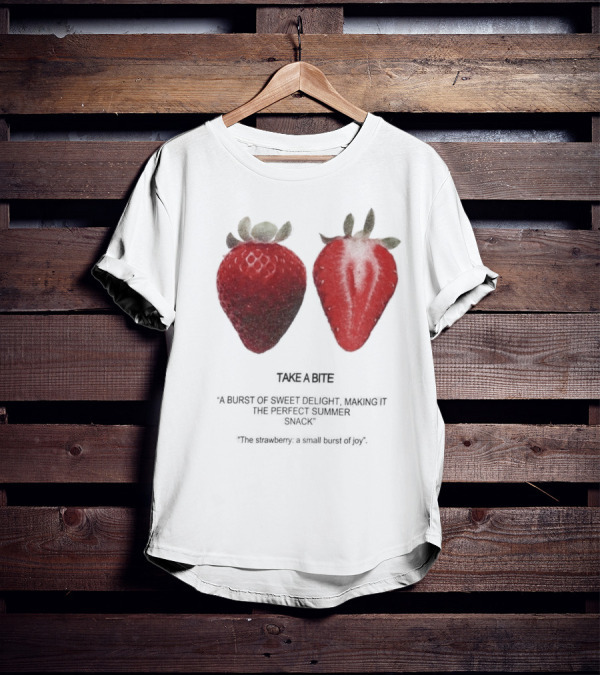 Take A Bite A Burst Of Sweet Delight The Perfect Summer Snack Strawberry T-Shirt