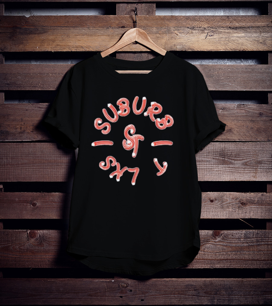 Suburb Talks Candy Cane New Curved Stripe T-Shirt