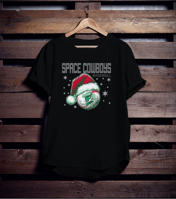 Space Cowboys Baseball Santa Hat Christmas Sweater T-Shirt