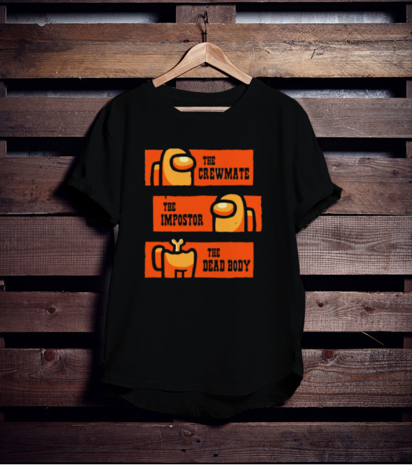 The Crewmate The Impostor The Dead Body Among Us Wester T-Shirt