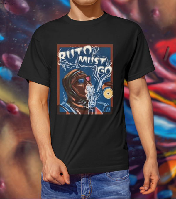 Ruto Must Go Smoke And Drink Illustrated Protest T-Shirt