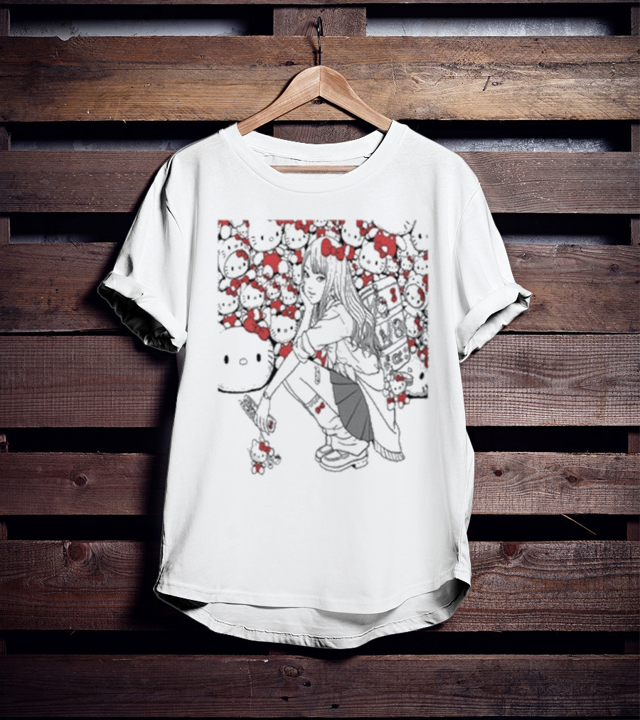 Tomie X Hello Kitty Collaboration Visual Merchandise T-Shirt