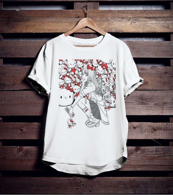 Tomie X Hello Kitty Collaboration Visual Merchandise T-Shirt