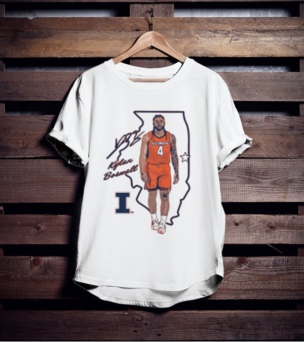 Kylan Boswell Illinois Fighting Illini Signature Collection T-Shirt