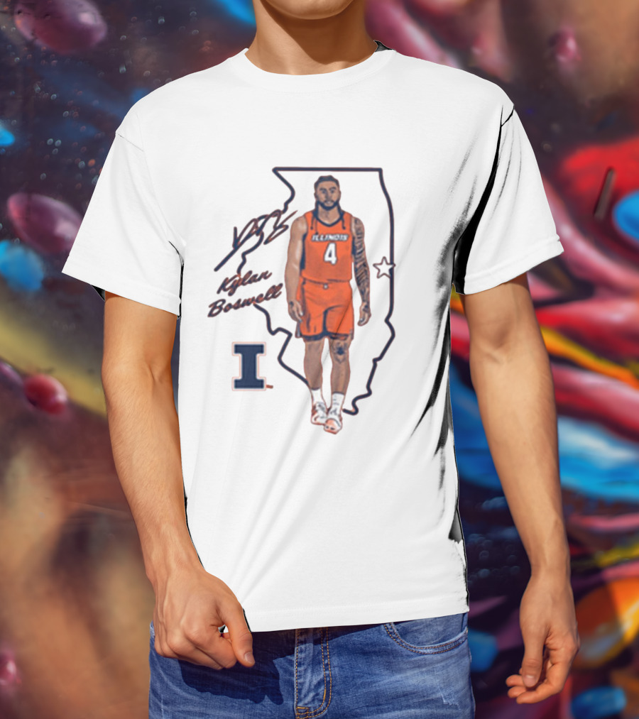 Kylan Boswell Illinois Fighting Illini Signature Collection T-Shirt
